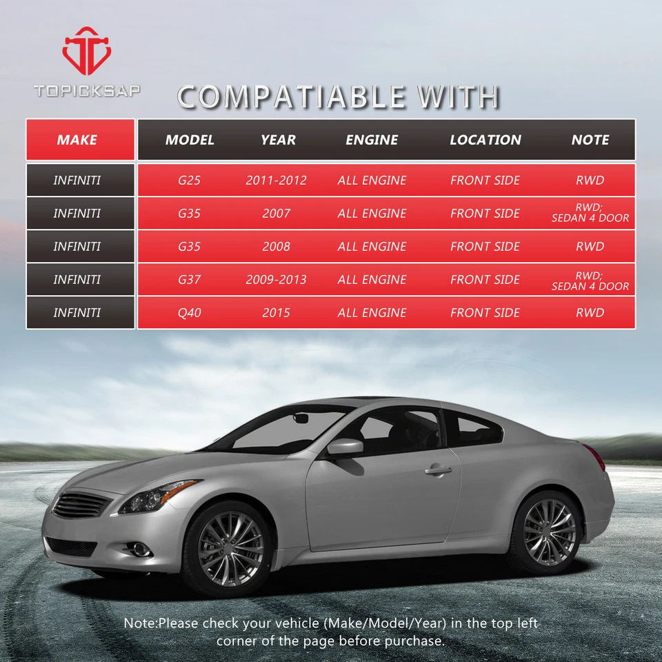 Brazo de control inferior superior delantero con conjunto de rótula para INFINITI G25 G35 G37 Foto 2 de 4