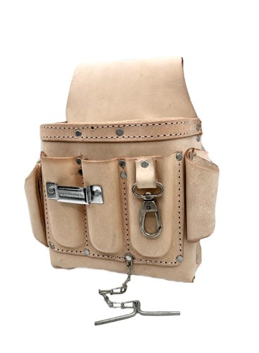 Leather Tool Pouch for Carpenters Electrical Tool Bag for Electricians Framers - Picture 9 of 17
