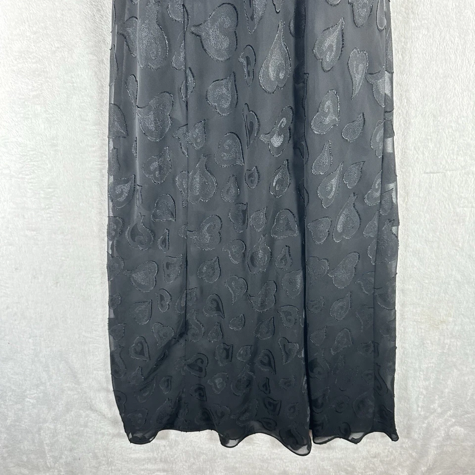 Vestido Vintage Victorias Secret Para Mujer M Negro Sin Mangas Maxi Capricho Corazón Y2K Foto 3 de 4