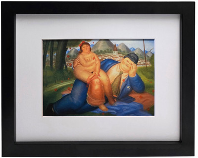 FERNANDO BOTERO  Loving Couple  Framed Latin American Modern Art Print