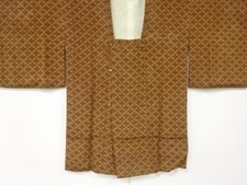 7221482: JAPANESE KIMONO / VINTAGE MICHIYUKI COAT / SILK / ABSTRACT FLOWER