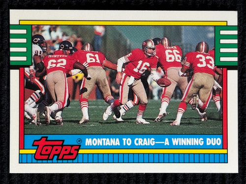 Joe Montana, Roger Craig #515 1990 Topps Tiffany card
