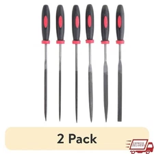 6-Piece Needle File Set High Carbon Steel Ergonomic Handles Tools Metal Working