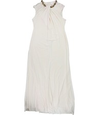 Ralph Lauren Womens Chain Trim Stretch Jersey Knit Gown Dress, natural, 6