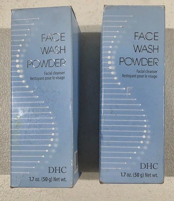 Lot of 2 DHC Face Wash Powder, 1.7 oz. Net wt.
