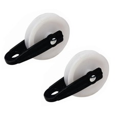 2-Pack Nylon Pulley, 2.5-inch Diameter, Outdoor Clothesline Pulley Kit
