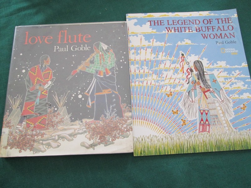 PAUL GOBLE 2 books  LOVE FLUTE/ THE LEGEND OF THE White buffalo Woman   Native A