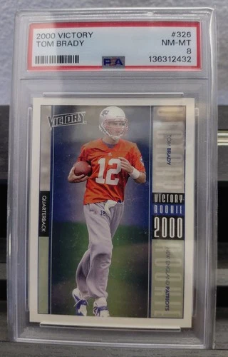 2000 Upper Deck Victory Rookie Tom Brady #326 (RC) PSA 8