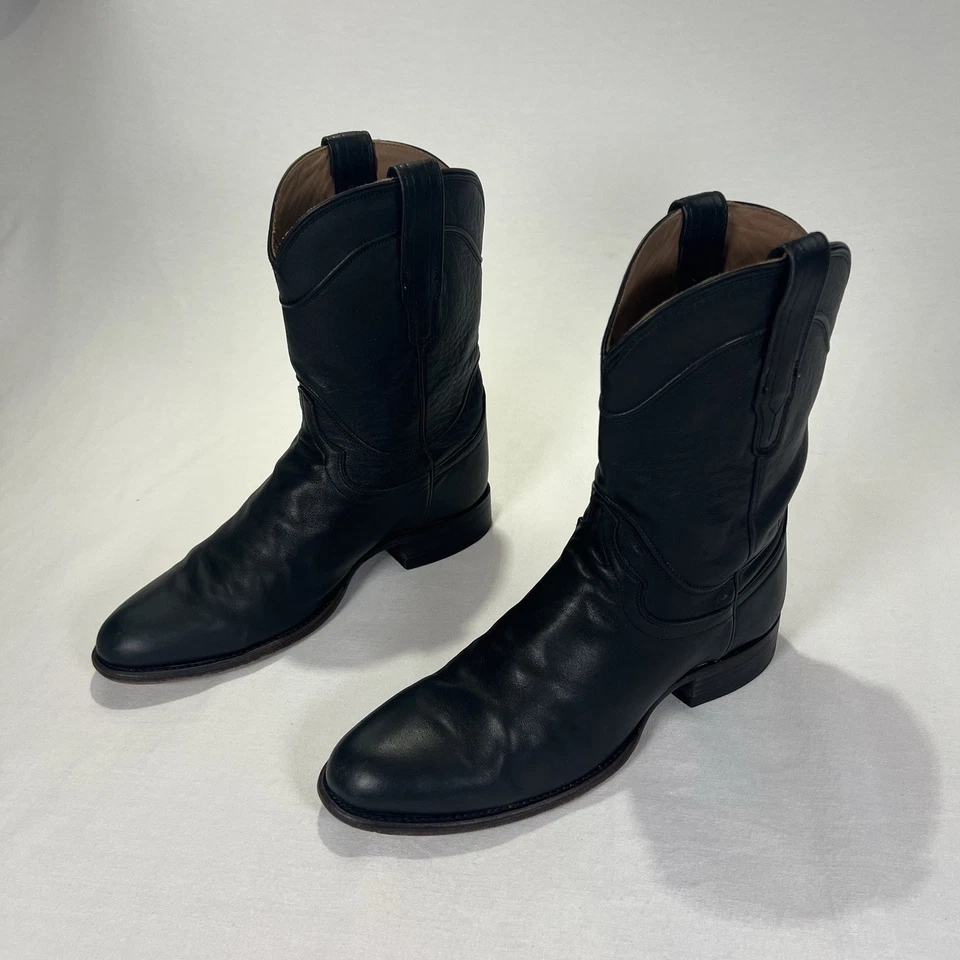 Tecovas The Earl Midnight Black Leather Cowboy Boots Men’s Size 9.5 D - Image 4 of 4