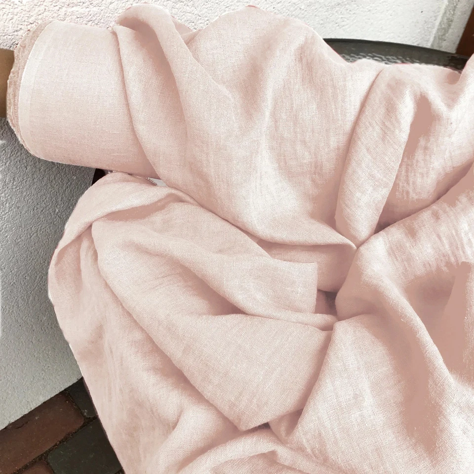 Pistachio Green Linen Fabric by the Yard – Soft, Breathable – Crafts & Apparel - Image 3 of 4