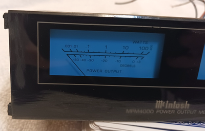 OLD SCHOOL MCINTOSH MPM4000 METER NEW BULBS WORKS PERFECTLY