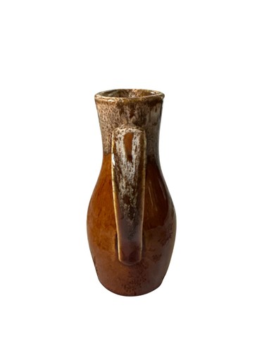 Pair of Vintage USA Pottery Brown Drip Glaze Vases / Small Pitchers – 12cm - Picture 2 of 7