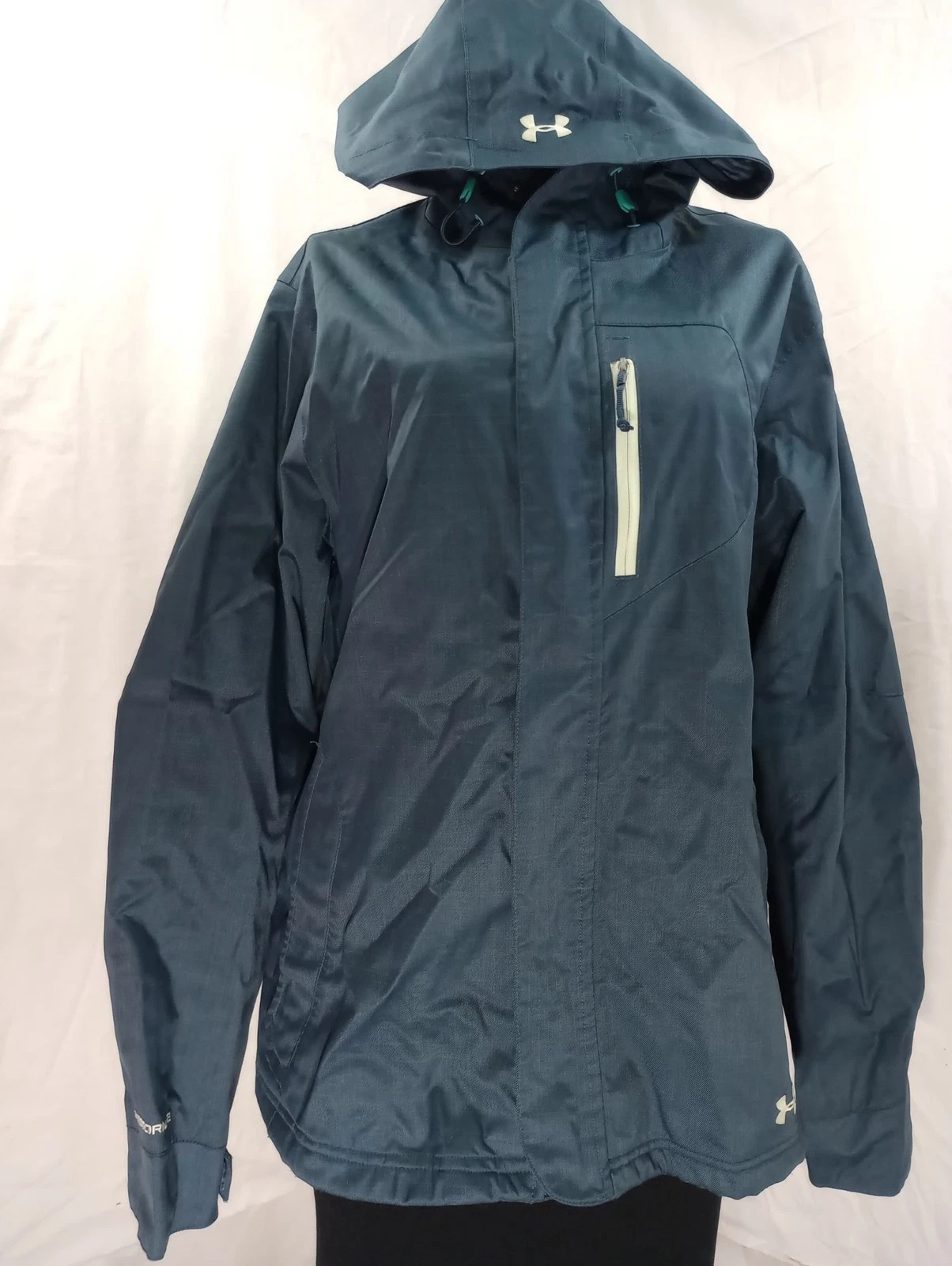 Under Armour Storm 2 Hooded Waterproof Jacket XL Navy Blue Adjustable Drawstring