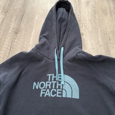 The North Face Hoodie Womens Large Blue Pullover Fleece Kangaroo Logo NF0A3VHZ