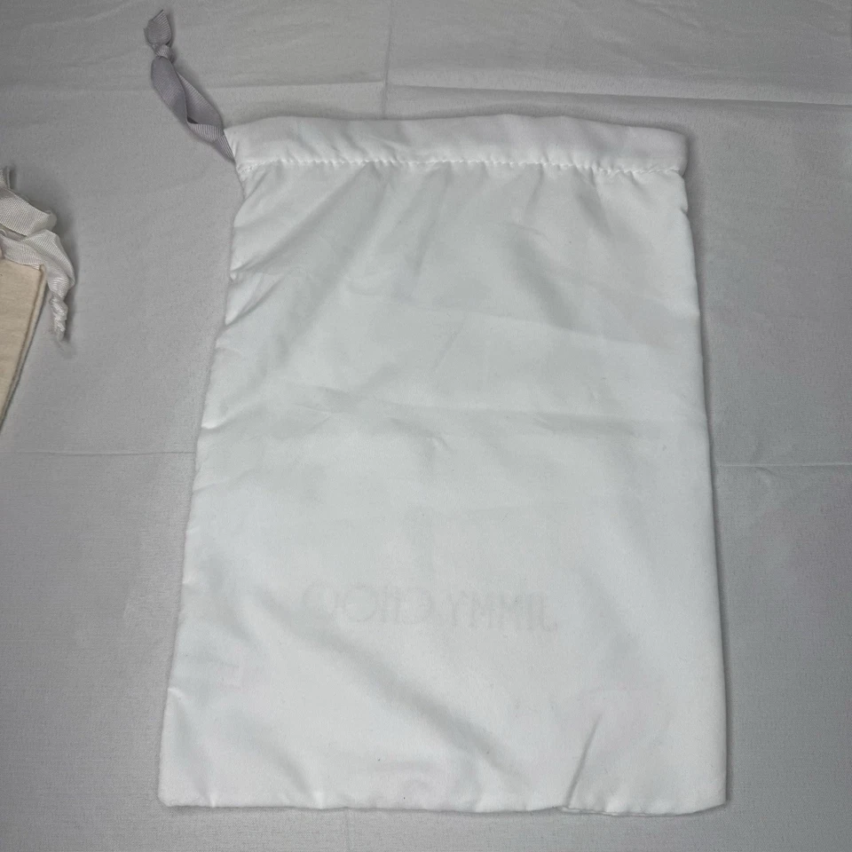 Jimmy Choo Bolsa de Pó Creme e Branca Lote De 3 Feita Na Itália Grande E Pequena - Imagem 4 de 4