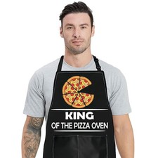 BWKTOP Pizza Chef Apron King Of Pizza Oven Pocket For Chef Dad Kitchen