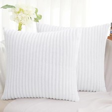 Decorative Spring Throw Pillow Covers 20x20 Set of 20" x 20" Pack of 2 White