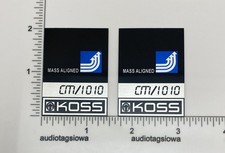 Koss CM 1010 Speaker Badge Logo Emblem Pair