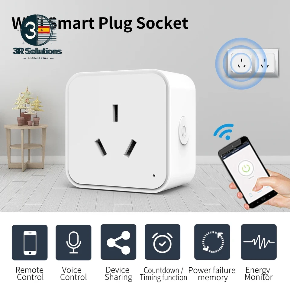 Regleta Tuya Smart Enchufe Múltiple Wifi Control Inteligente - Imagen 3 de 4