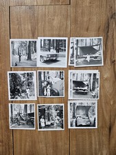 VINTAGE 1950'S SNAPSHOT PHOTO SET OF AMERICAN FAMILY CAMPING @ YOSEMITE TEARDROP