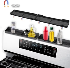 30 Inch Magnetic Silicone Stove Top Shelf,Heat Resistant Over The Stove Spice Ra