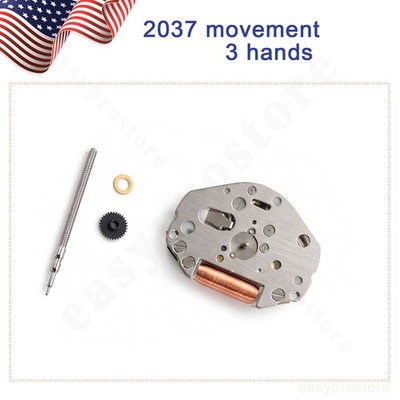 Genuine 2037 movement new for Miyota 2037 Watch Movement Japan, 3 Hands