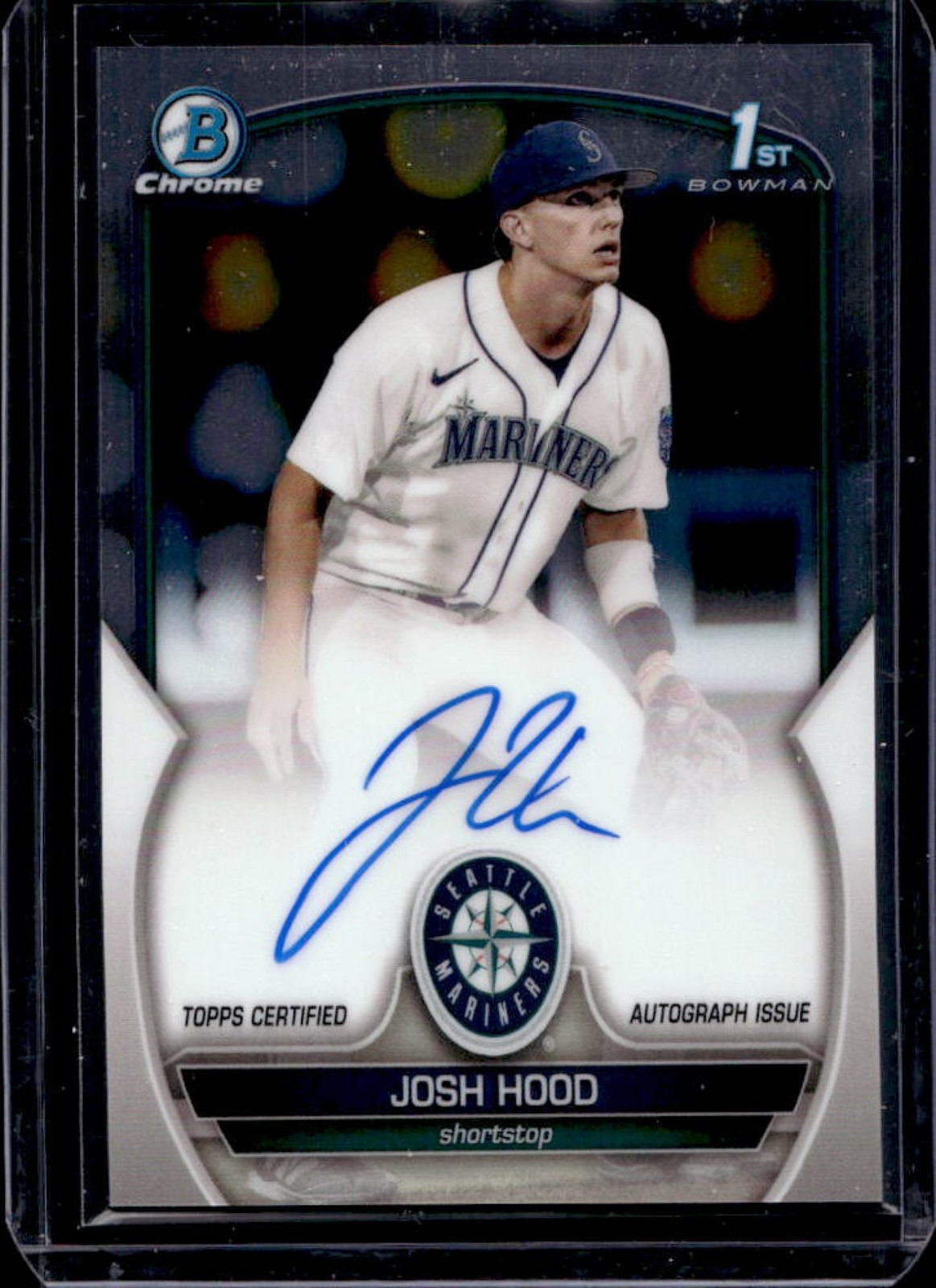 2023 Bowman Josh Hood Chrome Auto 1st Prospect #CPA-JHD Mariners