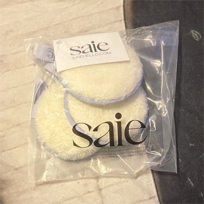 Saie Beauty Rounds Reusable Cotton Makeup Remover Pads Round White/Purple