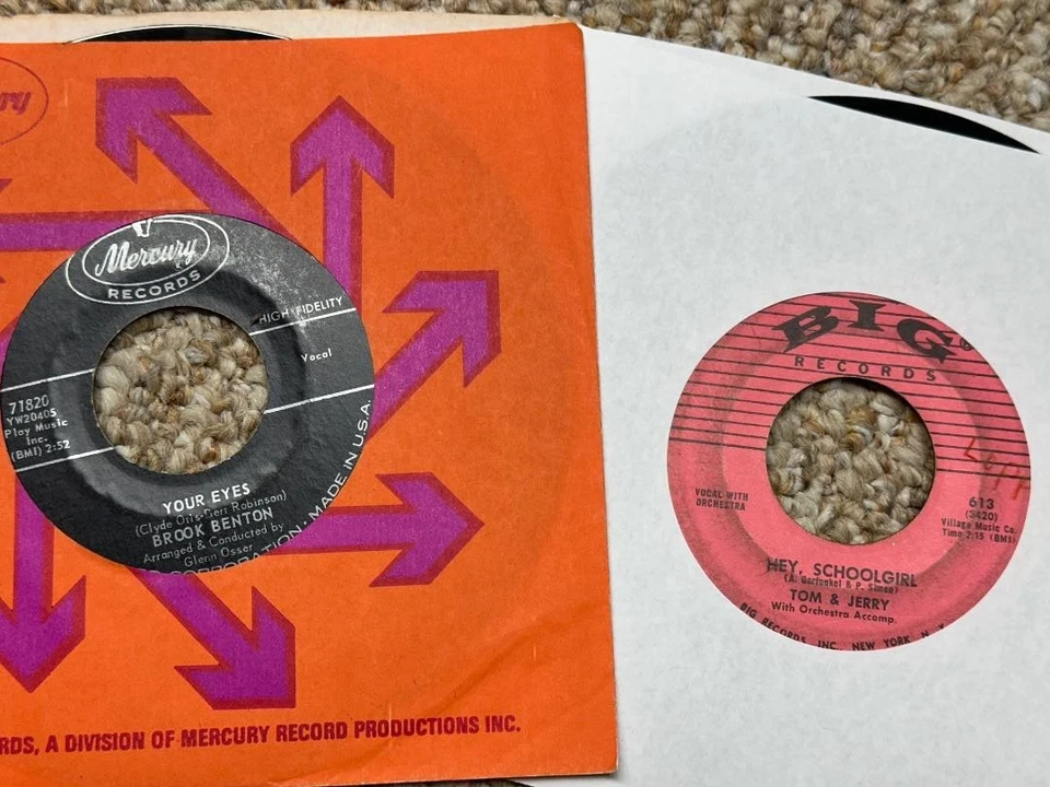 RARE 50's 60's lot 7" rock jazz rockabilly soul pop 45's w/ OBSCURE 1964 PROMO - Image 4 of 4