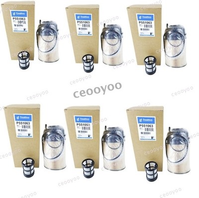 6× NEW Donaldson P551063 Fuel Filter Kit fits for DETROIT DIESEL BEN Z