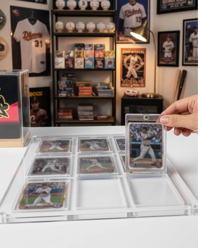 Trading Card Display Case 9 TCG Acrylic Sport Frame + One Touch Magnetic Holders - Image 4 of 4