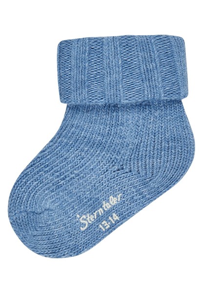 Baby Socken Wolle Unisex Mittelblau Gr. 0-6 Monate Sterntaler Klimaregulierend-image