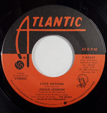 JULIAN LENNON: Stick Around / Always Think Twice ATLANTIC RECORDS 45 RPM