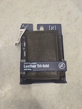 New Men's George Slim Bi-Fold Brown Leather Wallet-Factory Seal W/ Tags Attached