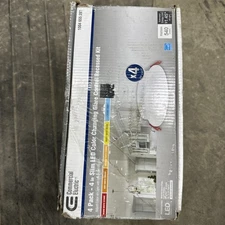 Commercial Electric Slim Baffle 4 in. Color Select Canless Recessed LED Kit 4PK