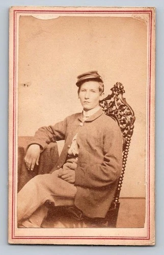 1860's Identified Civil War Soldier CDV Photograph - Clinton Orr Dayton Ohio