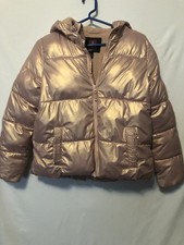 Girls Swiss Tech Heavy Weight Pink Metallic Winter Puffer Jacket Size XL