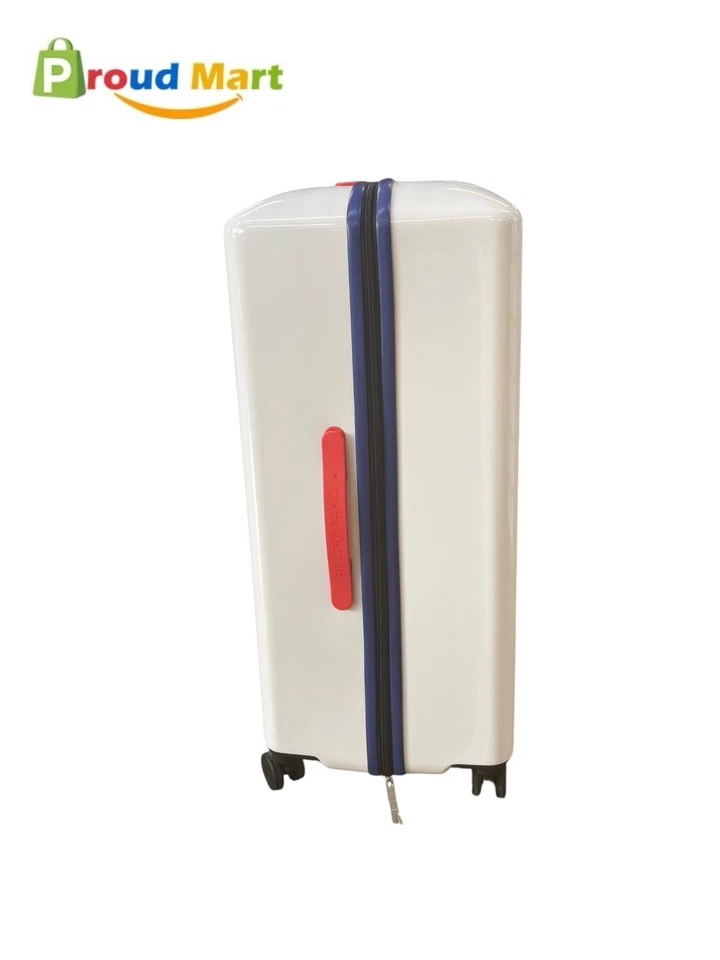 United Colors of Benetton x DELSEY PARIS Checked 27" Spinner Suit Case White - Image 3 of 4