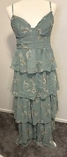 Birdy Grey Lola Chiffon Maxi Dress Medium Sage Le Fleur Floral NWT Bridesmaid
