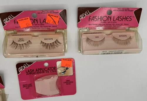 4 Vintage ARDELL FASHION LASHES BROWN STYLE EYELASHES -100% Human Hair - Picture 3 of 6