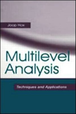Multilevel Analysis : Techniques and Applications Paperback Joop
