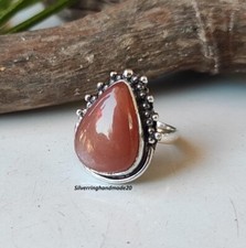 Sunstone Solid 925 Sterling Silver Beautiful Statement Ring, All Size M1611