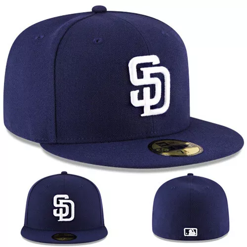 New Era San Diego Padres 5950 Fitted Hat MLB Authentic Home Navy