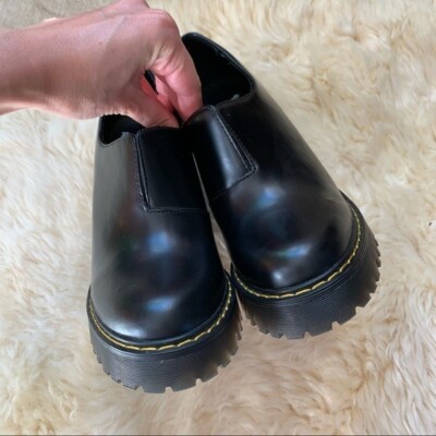 Dr. Marten's CORDELIA Retro Modern Mod Smooth Black Leather