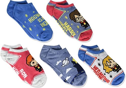 Harry Potter 5 Pack No Show Socks Baby-Girls Kids NWT - 第 1/2 張圖片