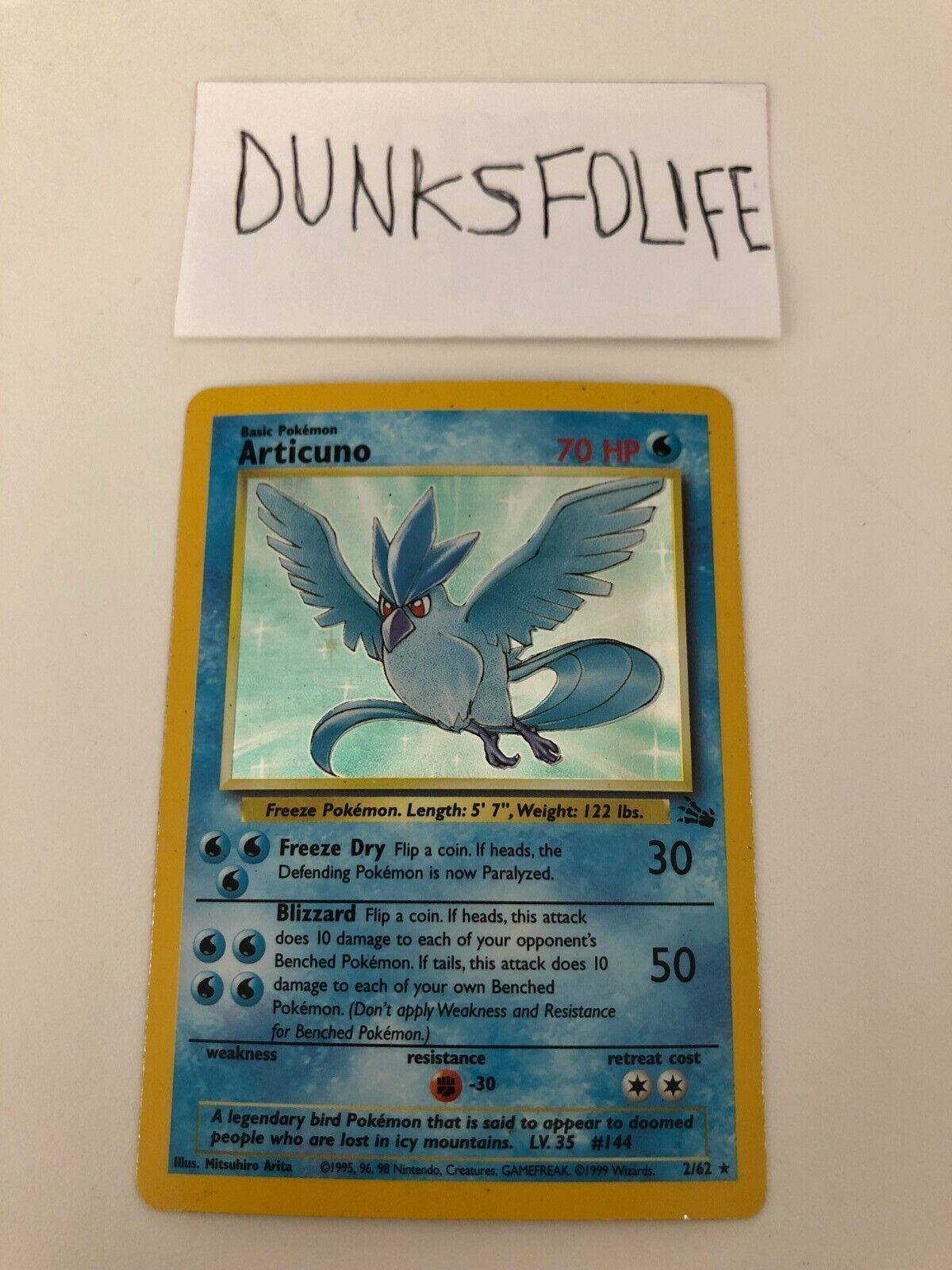  Pokemon - Articuno (2) - Fossil - Holo : Toys & Games