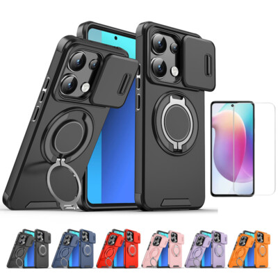 Outdoor Magnet DrehringHülle für Xiaomi 14T Note 14 Pro Note 15 SchutzHülle Case