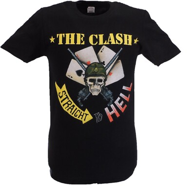 Herren schwarz offiziell The Clash Straight To Hell Einzelcover T-Shirt