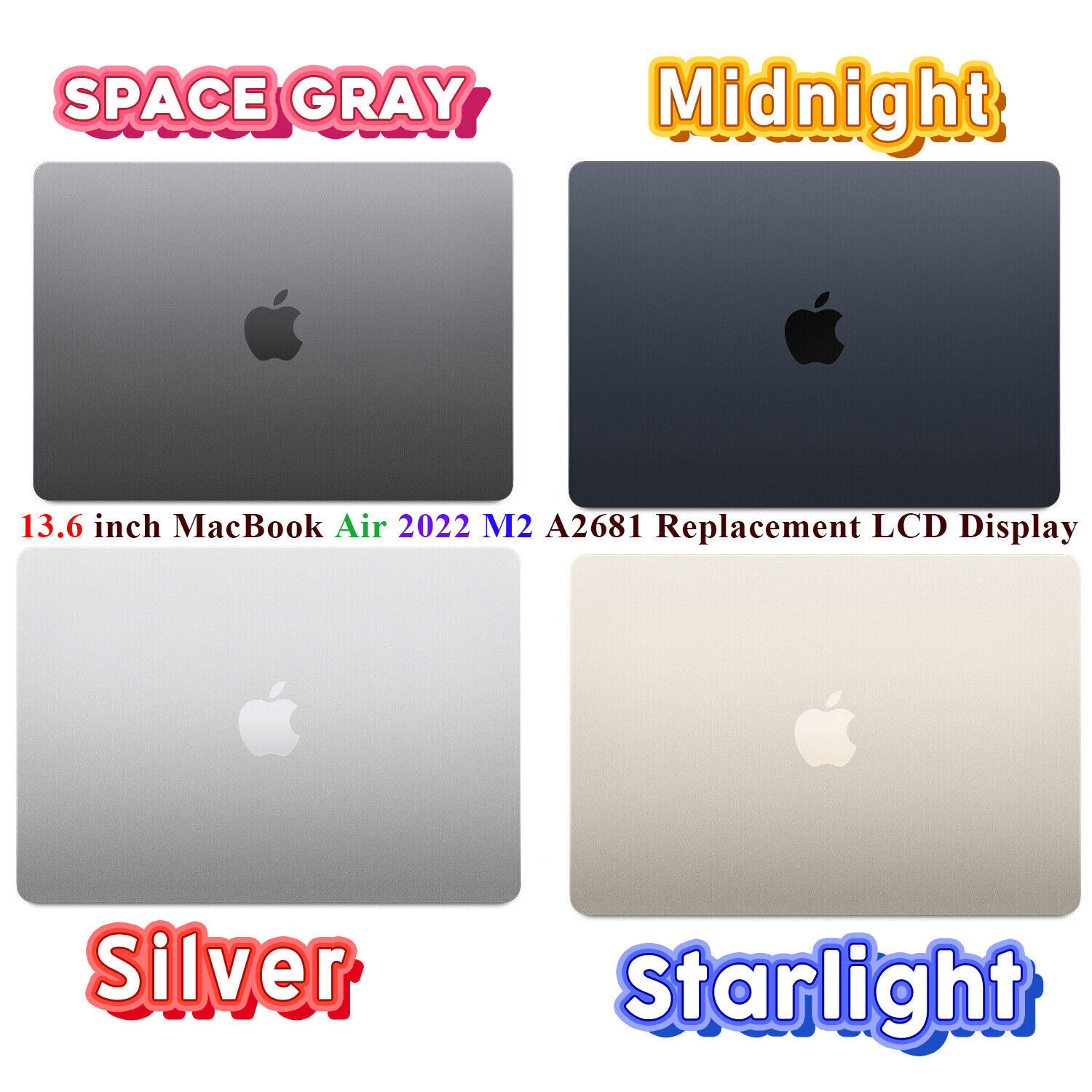LED LCD Screen Display Assembly For Macbook Air A2681 2022 M2 EMC 