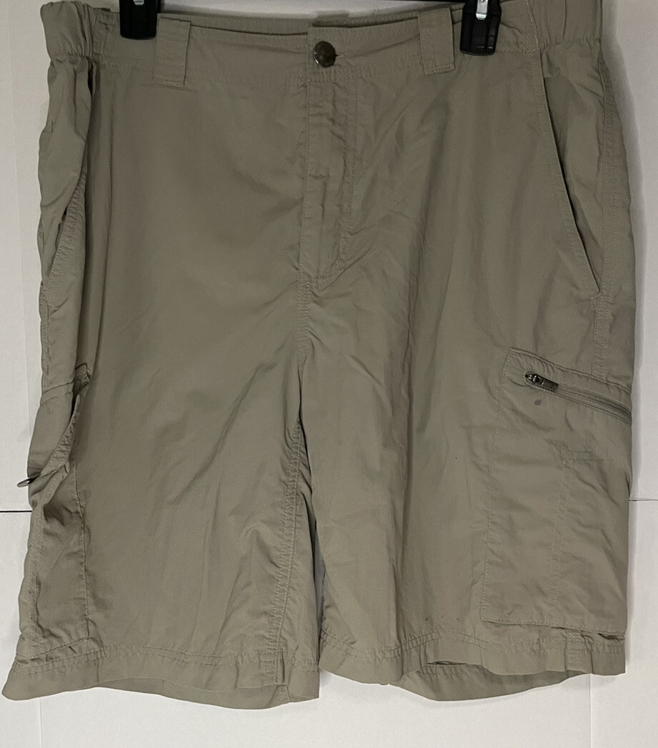 COLUMBIA mens omni shade cargo hiking shorts beige s… Gem
